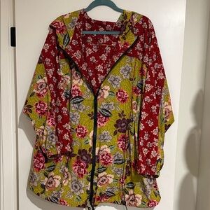 Johnny Was LIVE Floral Hooded Reversible Jacket